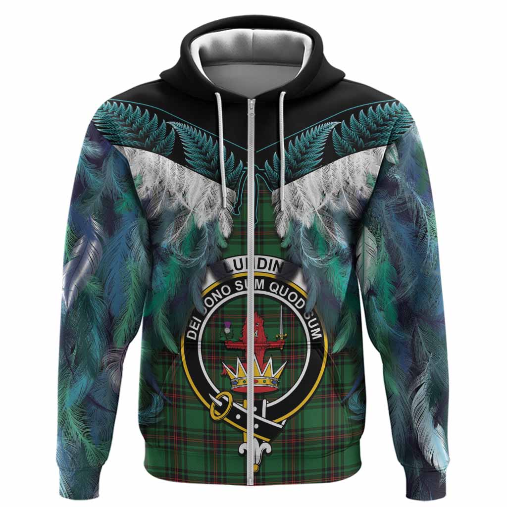 Lundin Tartan Crest Hoodie New Zealand Maori Korowai Cloak