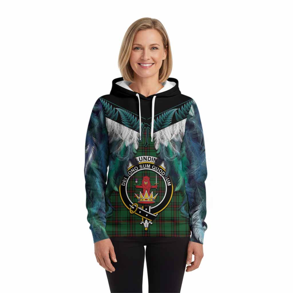 Lundin Tartan Crest Hoodie New Zealand Maori Korowai Cloak