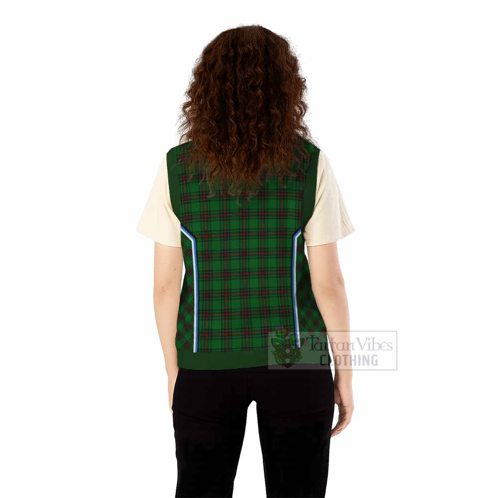 Lundin Tartan Crest Knitted V-Neck Vest Scotland Coat of Arm Flag Style - Tartan Vibes Clothing