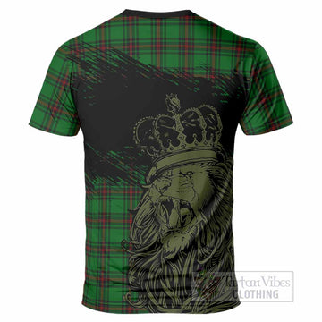 Lundin Tartan Crest T-Shirt Crowned Lion Heritage Style