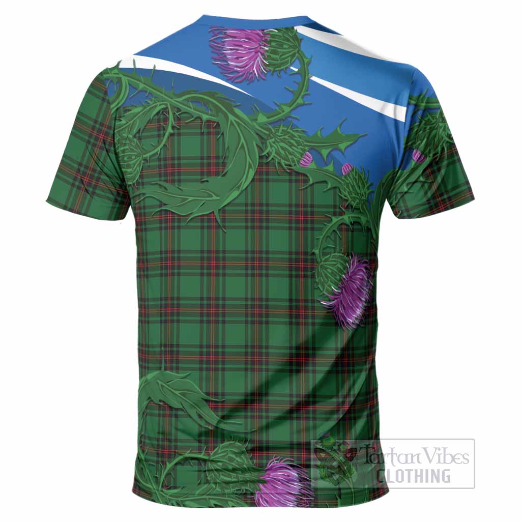Lundin Tartan Family Crest T-Shirt Thistle in Minimalism