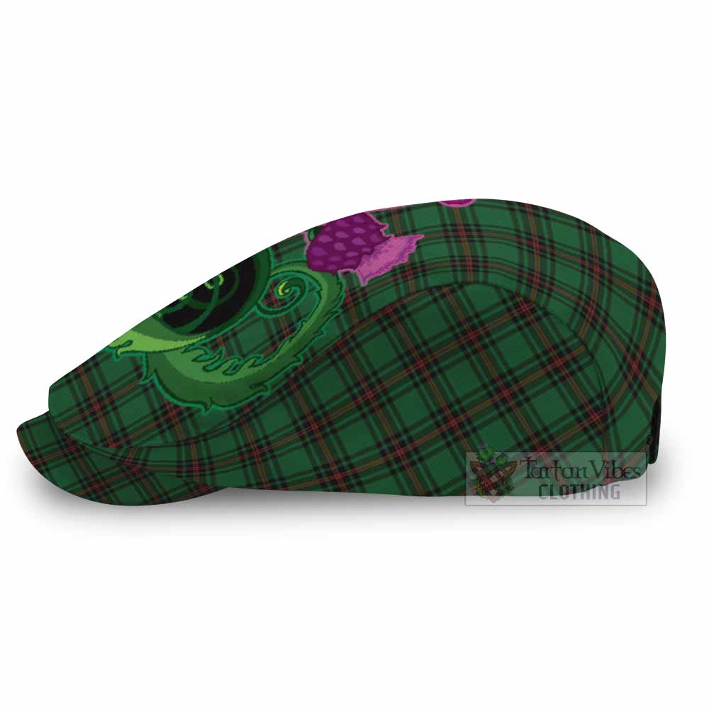 Lundin Tartan Flat Cap, Jeff Cap Traditional Scottish Thistle