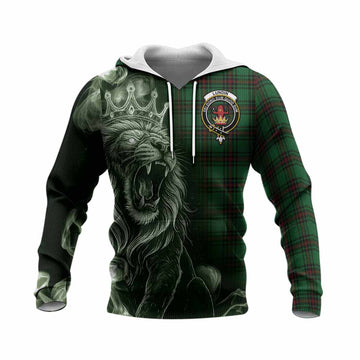 Lundin Tartan Knitted Hoodie Roaring Lion Heritage