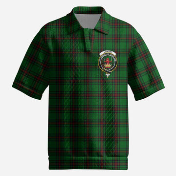 Lundin Tartan Men’s Polo Sweater Top with Family Crest