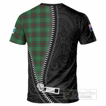 Lundin Tartan T-Shirt New Zealand Pattern Unique Zipper Stylized