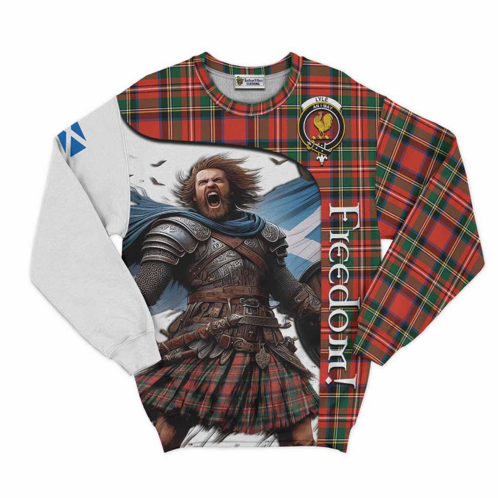 Lyle Crest Tartan Sweatshirt Inspired by the Freedom of Scottish Warrior Unisex - Tartan Vibes Clothing
