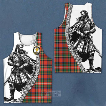 Lyle Tartan Clan Crest Men's Tank Top with Highlander Warrior Celtic Style Men - Tartan Vibes Clothing