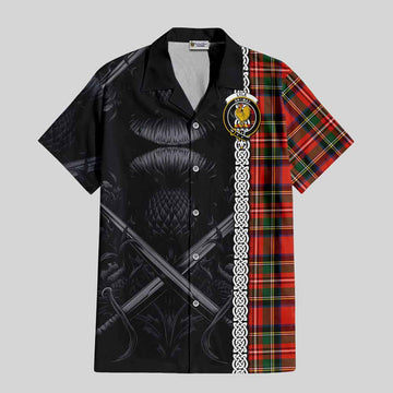Lyle Tartan Hawaiian Shirt with Family Crest Cross Sword Thistle Celtic Vibes Kid - Tartan Vibes Clothing