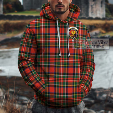 Lyle Tartan Cotton Hoodie with Family Crest Zip Hoodie - Tartan Vibes Clothing