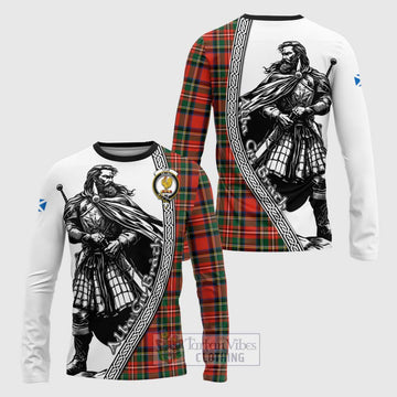 Lyle Tartan Clan Crest Long Sleeve T-Shirt with Highlander Warrior Celtic Style Unisex - Tartan Vibes Clothing