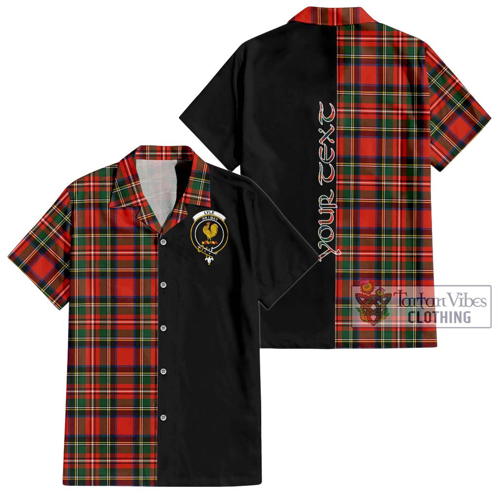 Lyle Tartan Hawaiian Shirt with Family Crest and Half Of Me Style Kid - Tartan Vibes Clothing