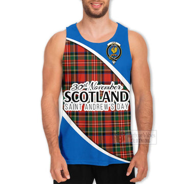 Lyle Family Crest Tartan Men's Tank Top Celebrate Saint Andrew's Day in Style Men - Tartan Vibes Clothing