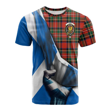Lyle Tartan Cotton T-shirt with Family Crest Scotland Patriotic Style Kid's Shirt - Tartan Vibes Clothing