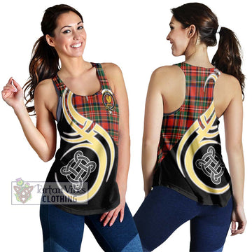 Lyle Tartan Women's Racerback Tanks with Family Crest and Celtic Symbol Style 4XL - Tartan Vibes Clothing