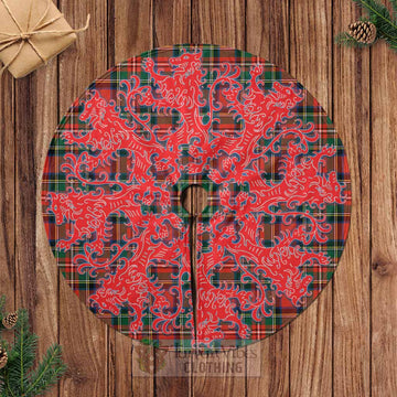 Tartan Vibes Clothing Lyle Tartan Christmas Tree Skirt Lion Rampant Style