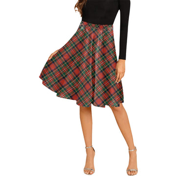 Lyle Tartan Melete Pleated Midi Skirt Cross Style Female - Tartan Vibes Clothing