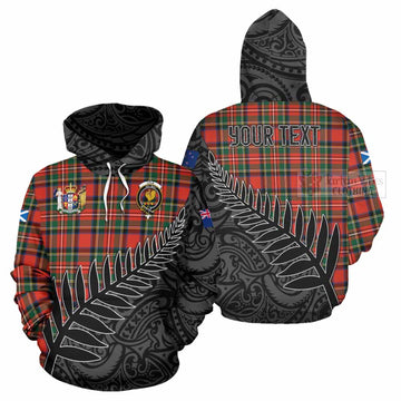 Lyle Crest Tartan Hoodie with New Zealand Silver Fern Half Style Zip Hoodie - Tartan Vibes Clothing