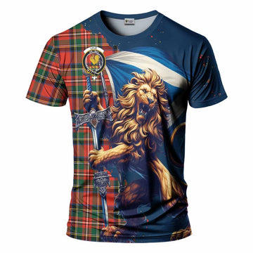 Lyle Tartan Family Crest T-Shirt with Scottish Majestic Lion Kid's Shirt - Tartan Vibes Clothing
