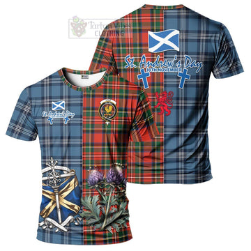 Lyle Tartan T-Shirt Happy St. Andrew's Day Half Tartan Style Kid's Shirt - Tartan Vibes Clothing