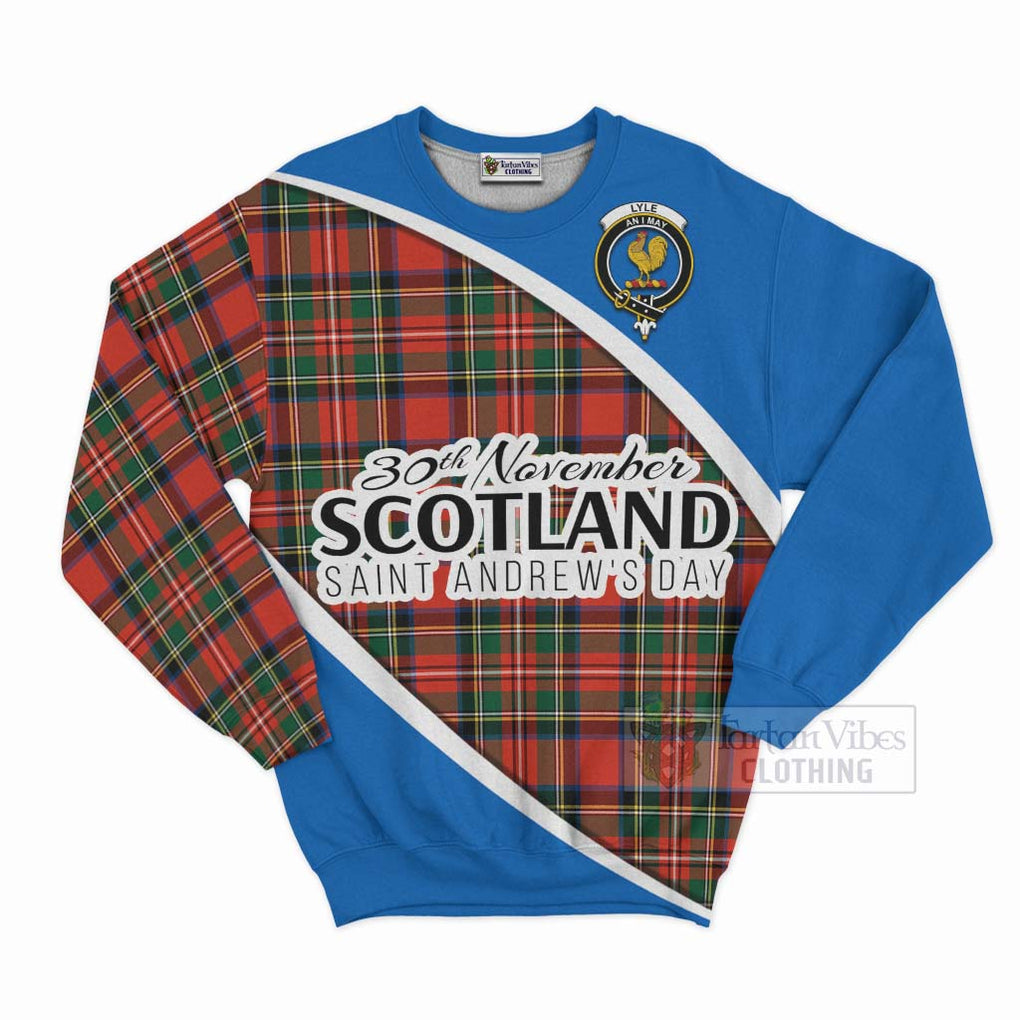 Lyle Family Crest Tartan Sweatshirt Celebrate Saint Andrew's Day in Style Unisex - Tartan Vibes Clothing