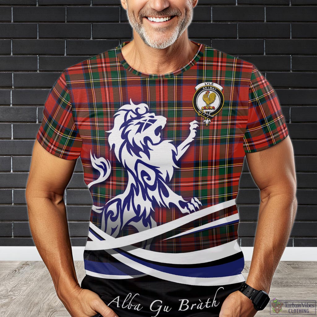 Lyle Tartan T-Shirt with Alba Gu Brath Regal Lion Emblem Kid's Shirt - Tartan Vibes Clothing
