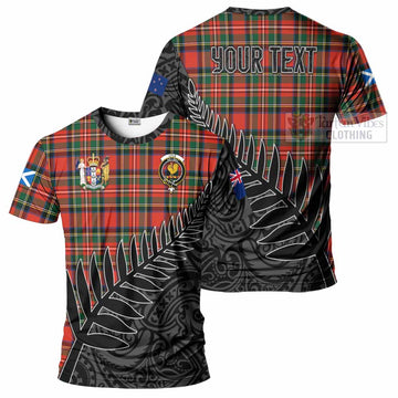 Lyle Crest Tartan T-Shirt with New Zealand Silver Fern Half Style Kid's Shirt - Tartan Vibes Clothing