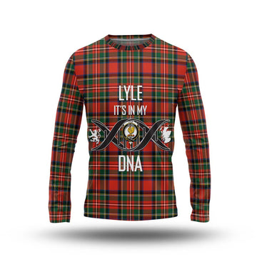 Lyle Tartan Long Sleeve T-Shirt with Family Crest DNA In Me Style Unisex - Tartan Vibes Clothing