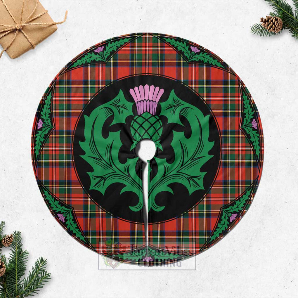Lyle Tartan Christmas Tree Skirt Scottish Thistle Style Casual Tree Skirts - Tartan Vibes Clothing