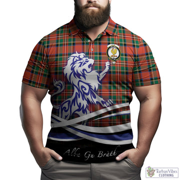 Lyle Tartan Polo Shirt with Alba Gu Brath Regal Lion Emblem Kid - Tartan Vibes Clothing