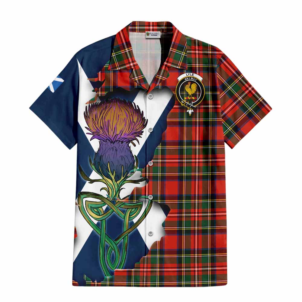Lyle Tartan Family Crest Hawaiian Shirt Scottish Thistle Celtic Inspired Kid - Tartan Vibes Clothing