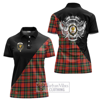 Lyle Tartan Women's Polo Shirt with Family Crest and Military Logo Style Women - Tartan Vibes Clothing