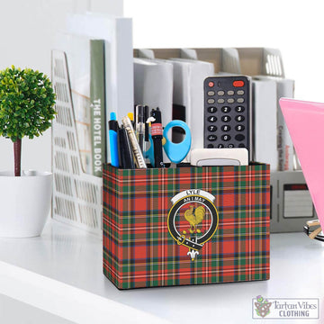 Lyle Tartan Pen Holder with Family Crest One Size 5.9"(L)*2.7"(W)*4.3"(H) - Tartan Vibes Clothing