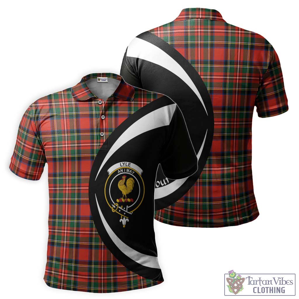 Lyle Tartan Men's Polo Shirt with Family Crest Circle Style Kid - Tartan Vibes Clothing