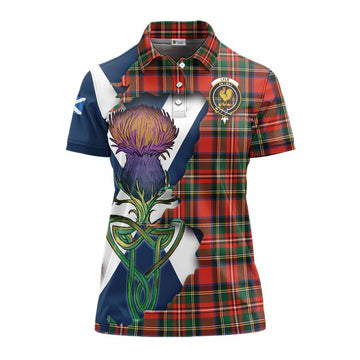 Lyle Tartan Family Crest Women's Polo Shirt Scottish Thistle Celtic Inspired Women - Tartan Vibes Clothing