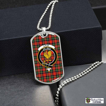 Tartan Vibes Clothing Lyle Tartan Dog Tag Necklace with Family Crest