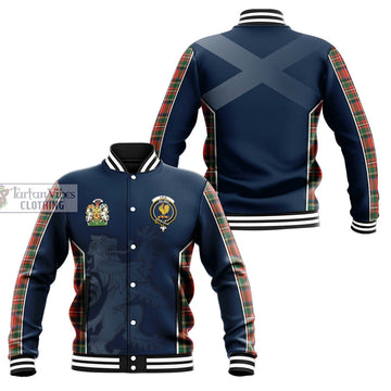 Lyle Tartan Baseball Jacket with Family Crest and Lion Rampant Vibes Sport Style Unisex - Tartan Vibes Clothing