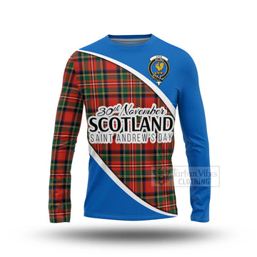 Lyle Family Crest Tartan Long Sleeve T-Shirt Celebrate Saint Andrew's Day in Style Unisex - Tartan Vibes Clothing