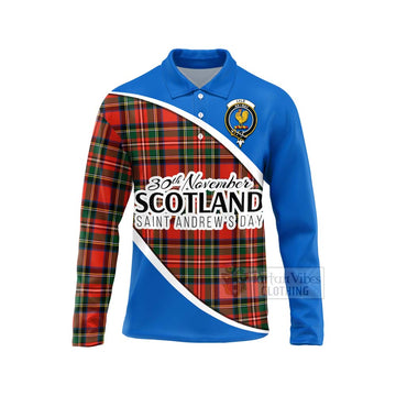 Lyle Family Crest Tartan Long Sleeve Polo Shirt Celebrate Saint Andrew's Day in Style Unisex - Tartan Vibes Clothing