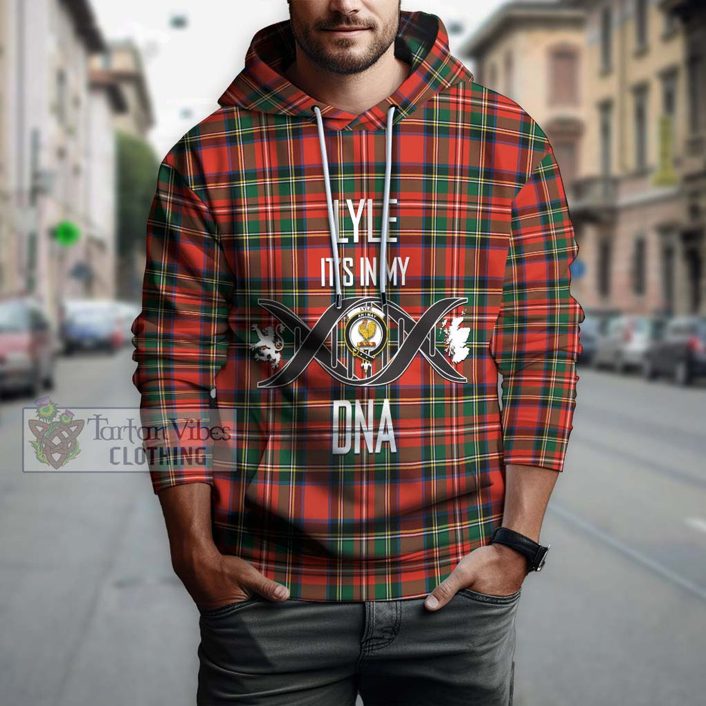 Lyle Tartan Hoodie with Family Crest DNA In Me Style Pullover Hoodie - Tartan Vibes Clothing