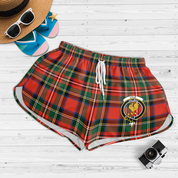 Lyle Tartan Womens Shorts with Family Crest