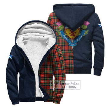 Lyle Tartan Sherpa Hoodie Alba with Scottish Lion Royal Arm Half Style Unisex S - Tartan Vibes Clothing