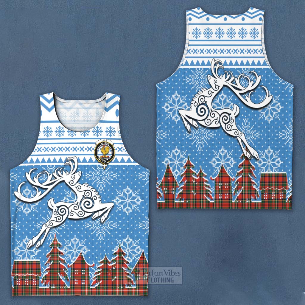 Lyle Clan Christmas Men's Tank Top Celtic Reindeer Style Men - Tartan Vibes Clothing