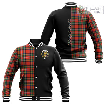 Lyle Tartan Baseball Jacket with Family Crest and Half Of Me Style Unisex - Tartan Vibes Clothing