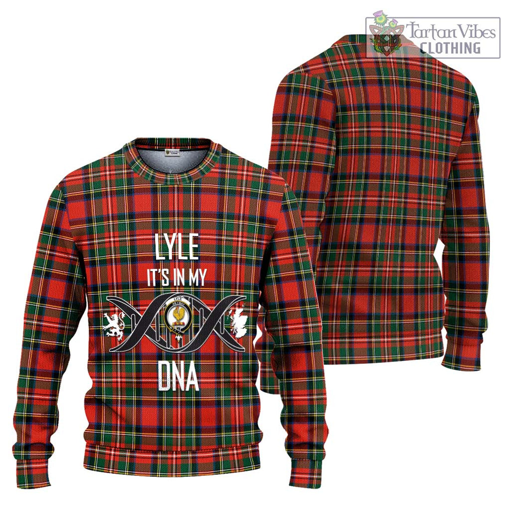 Lyle Tartan Ugly Sweater with Family Crest DNA In Me Style Unisex - Tartan Vibes Clothing