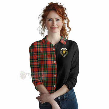 Lyle Tartan Women's Casual Shirt with Family Crest and Half Of Me Style Female - Tartan Vibes Clothing