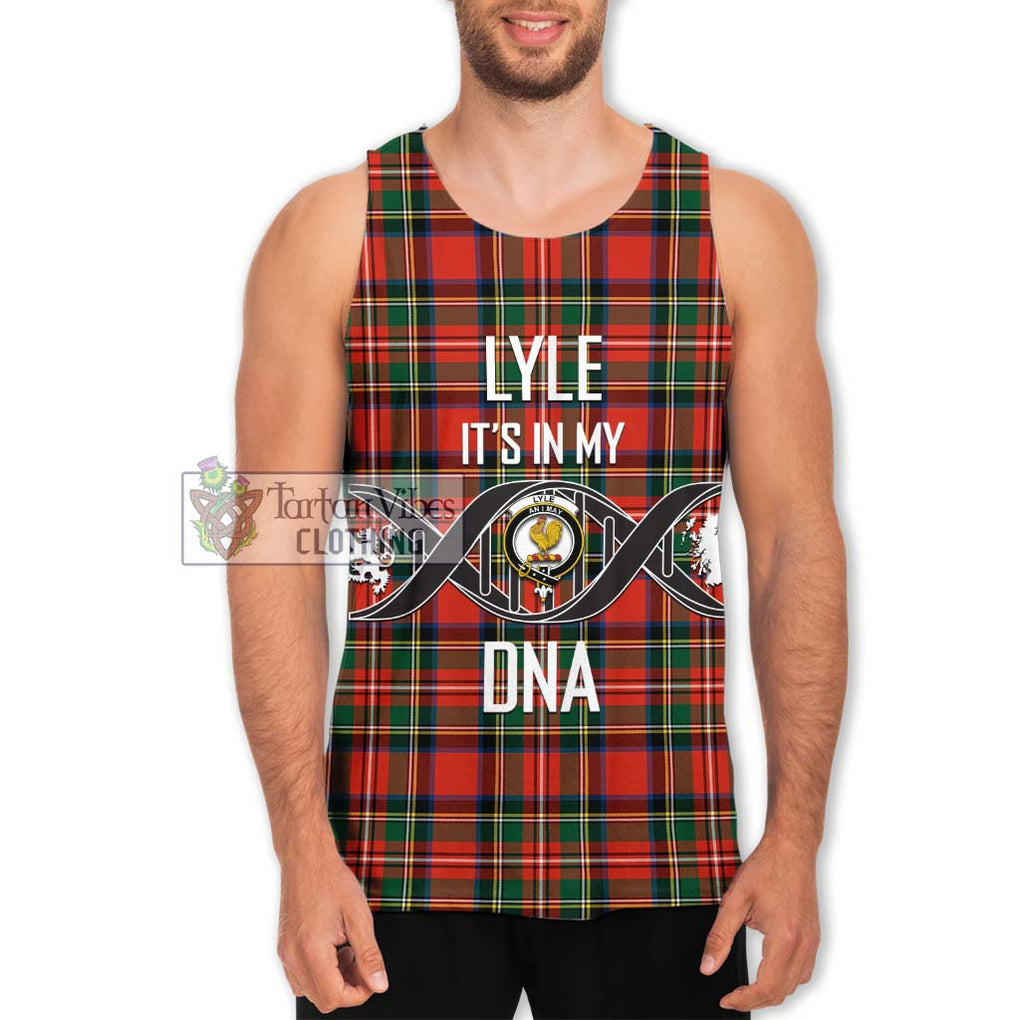 Lyle Tartan Men's Tank Top with Family Crest DNA In Me Style Men - Tartan Vibes Clothing