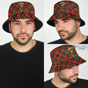 Lyle Tartan Bucket Hat with Family Crest Bucket Hat One Size - Tartan Vibes Clothing