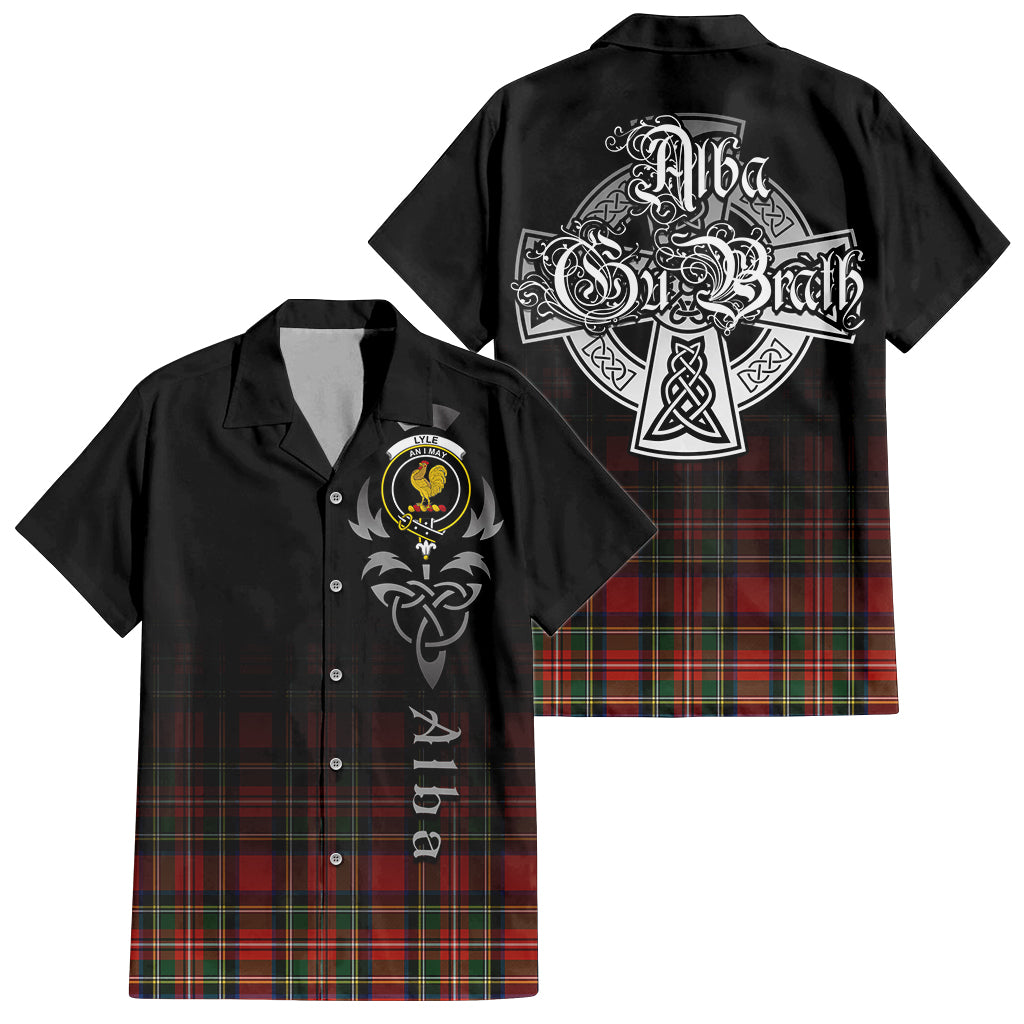 Lyle Tartan Hawaiian Shirt Shirt Featuring Alba Gu Brath Family Crest Celtic Inspired Kid - Tartan Vibes Clothing