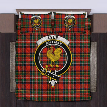 Lyle Tartan Quilt Bed Set with Family Crest King - Tartan Vibes Clothing