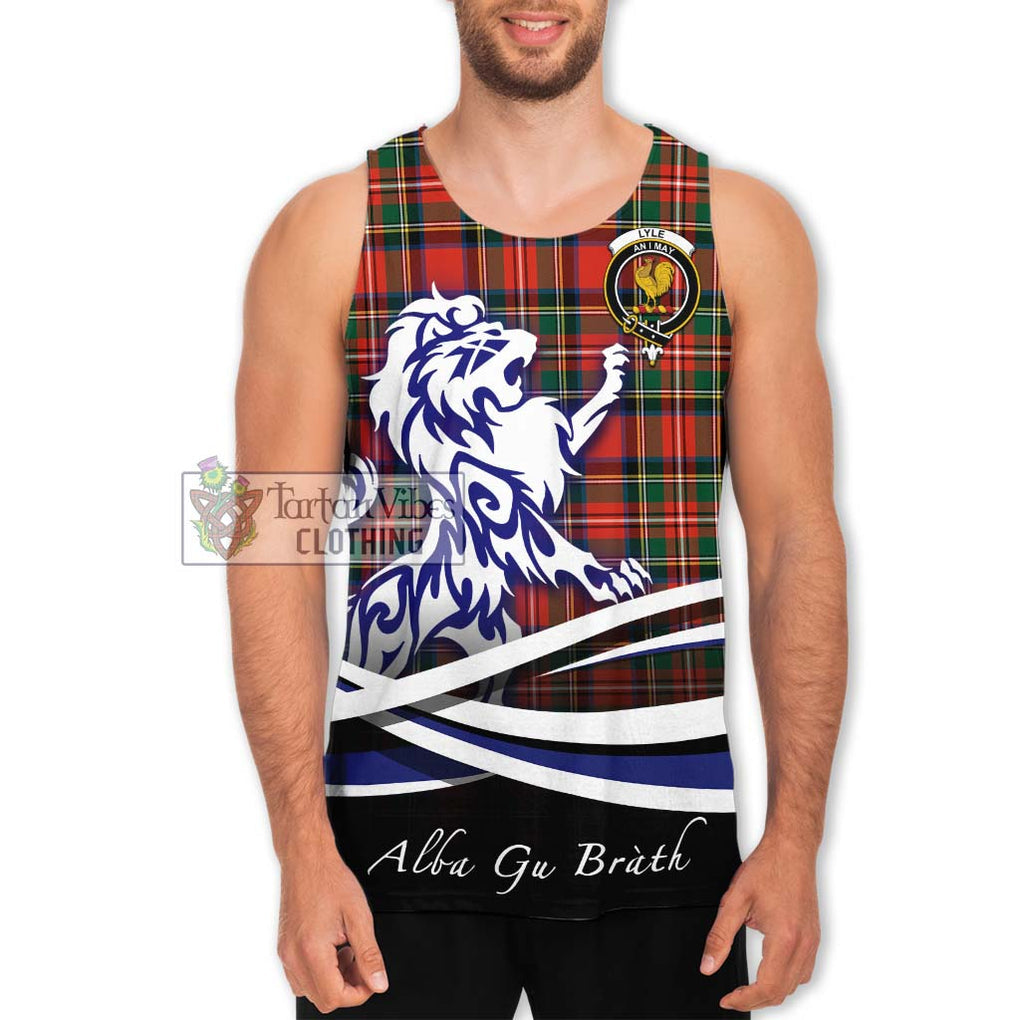 Lyle Tartan Men's Tank Top with Alba Gu Brath Regal Lion Emblem Men - Tartan Vibes Clothing